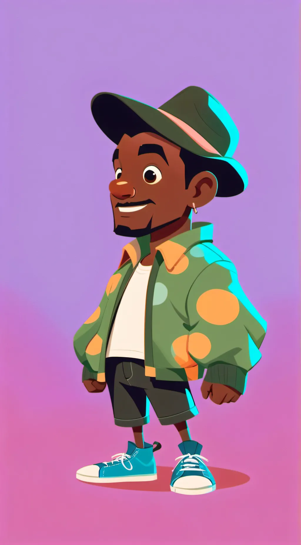 ai character: Black  background