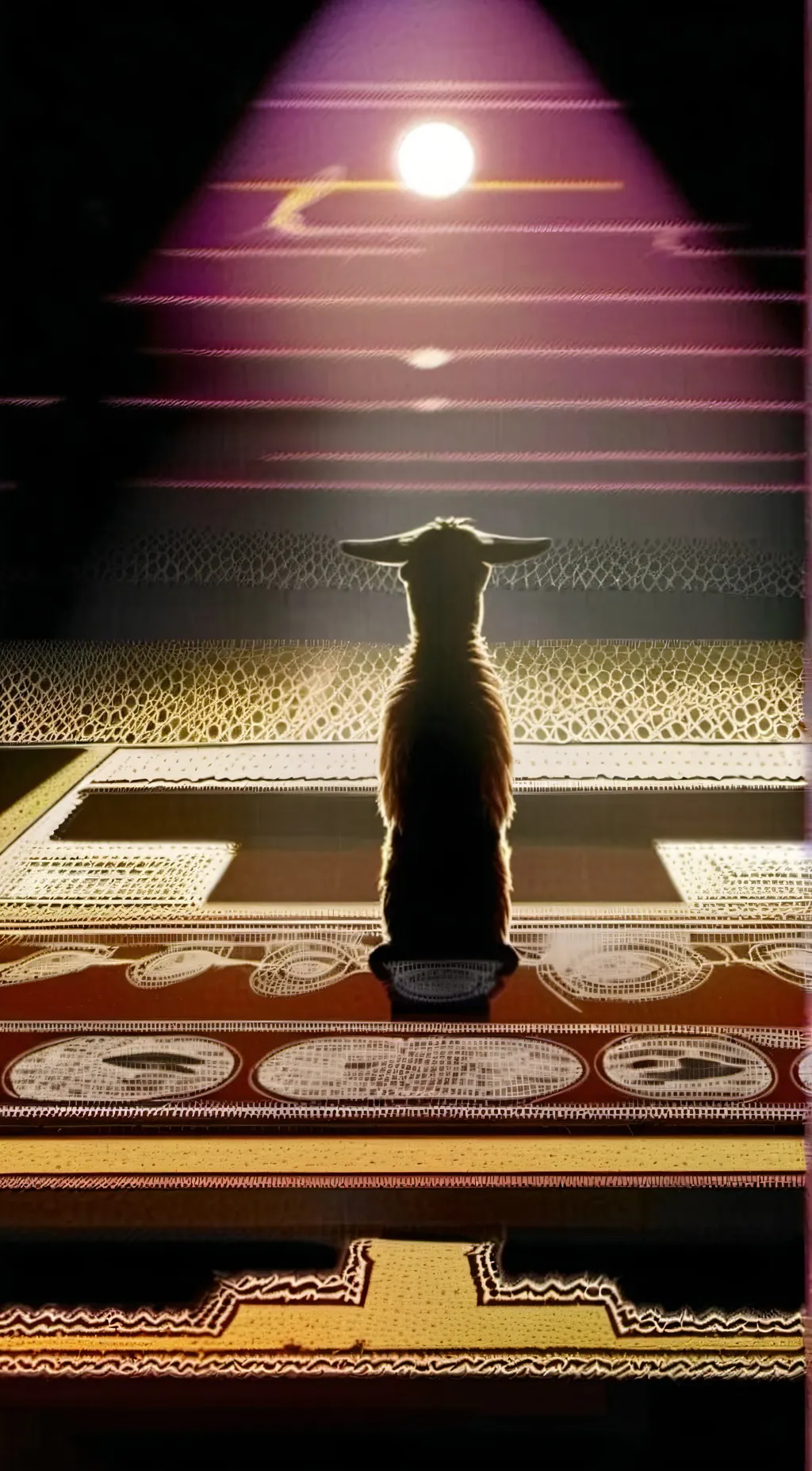 ai character: Lama sacrifice  background