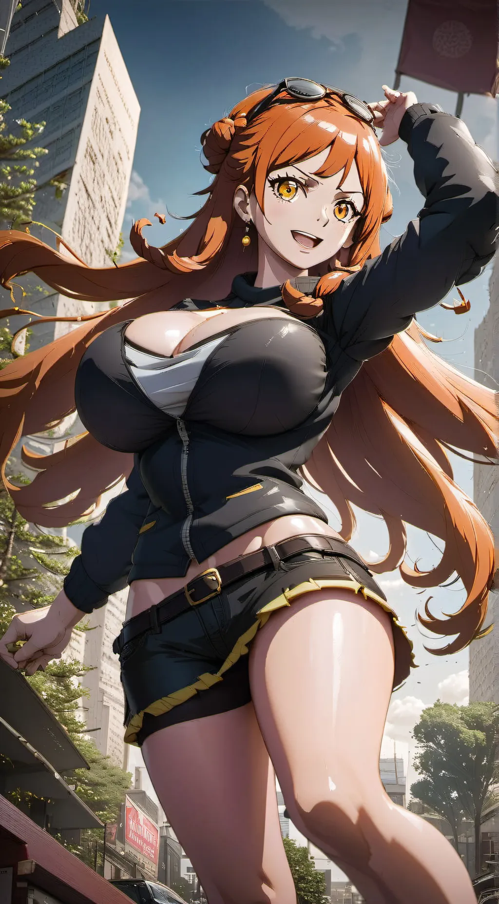 ai character: Nami  background