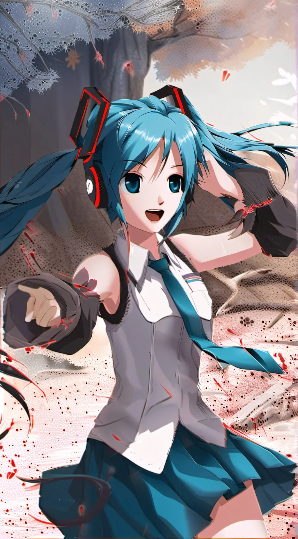 ai character: hatsune miku  background