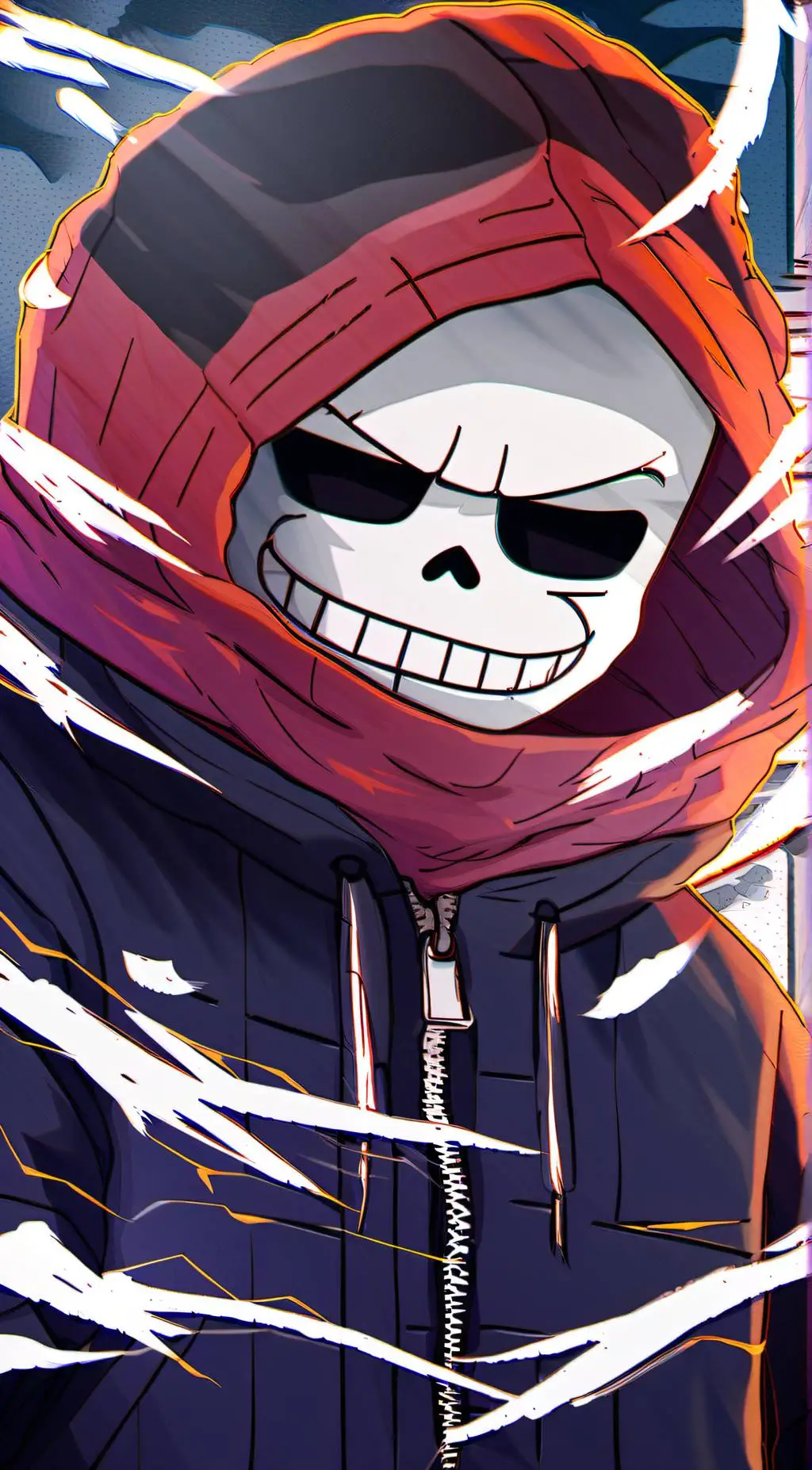 ai character: Exiled Sans background