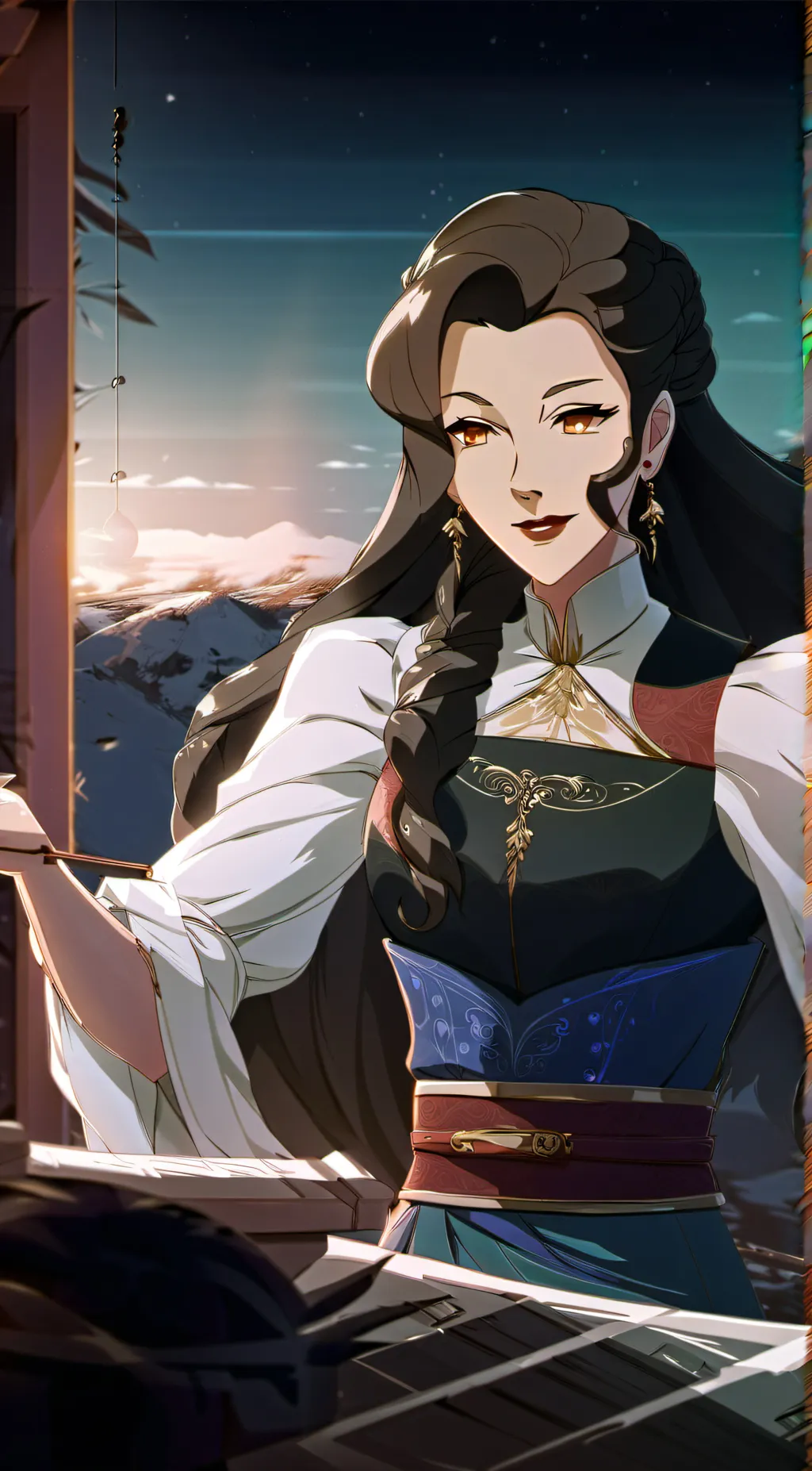 ai character: Asami sato background