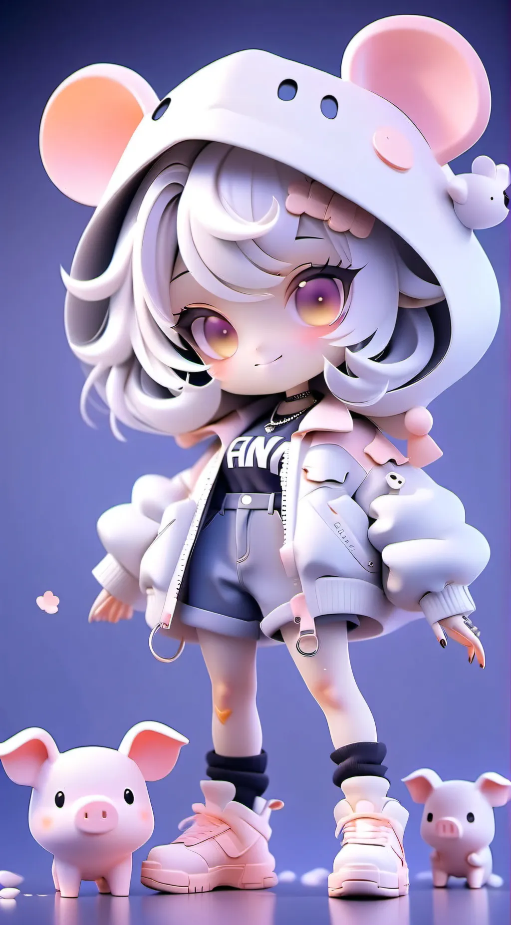 ai character: picky piggy  background