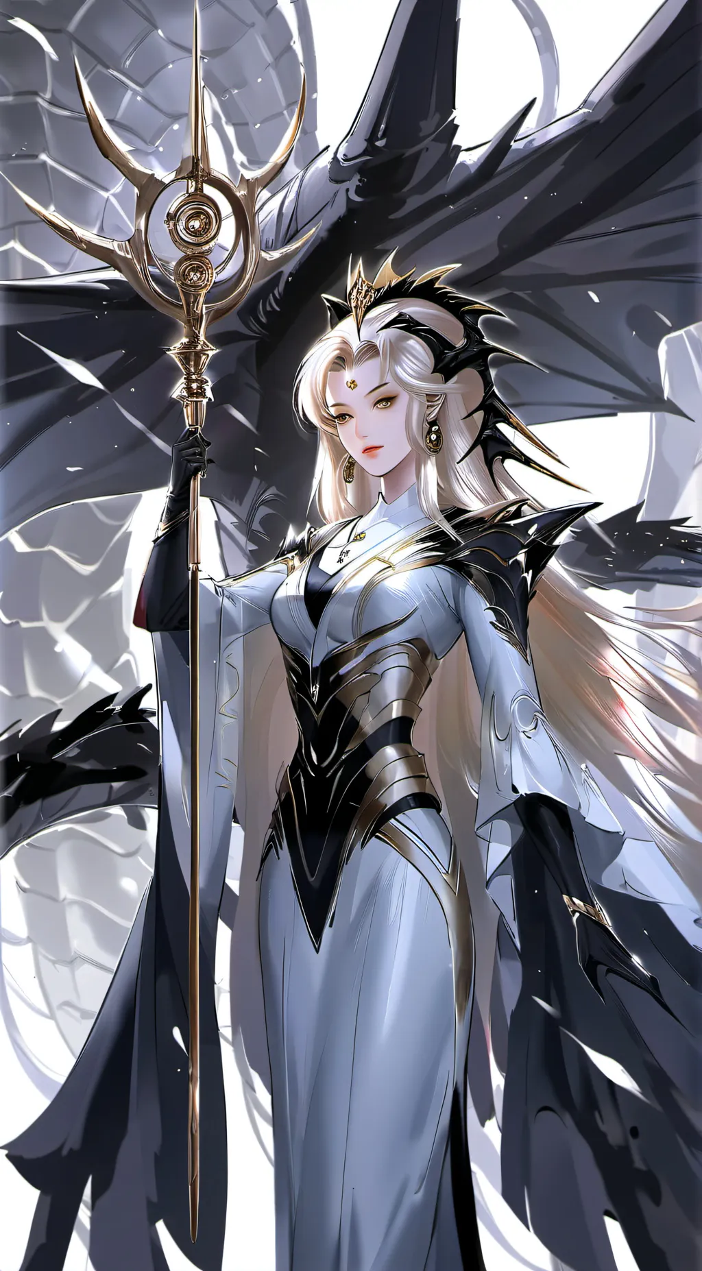 ai character: Queen Ghidorah background