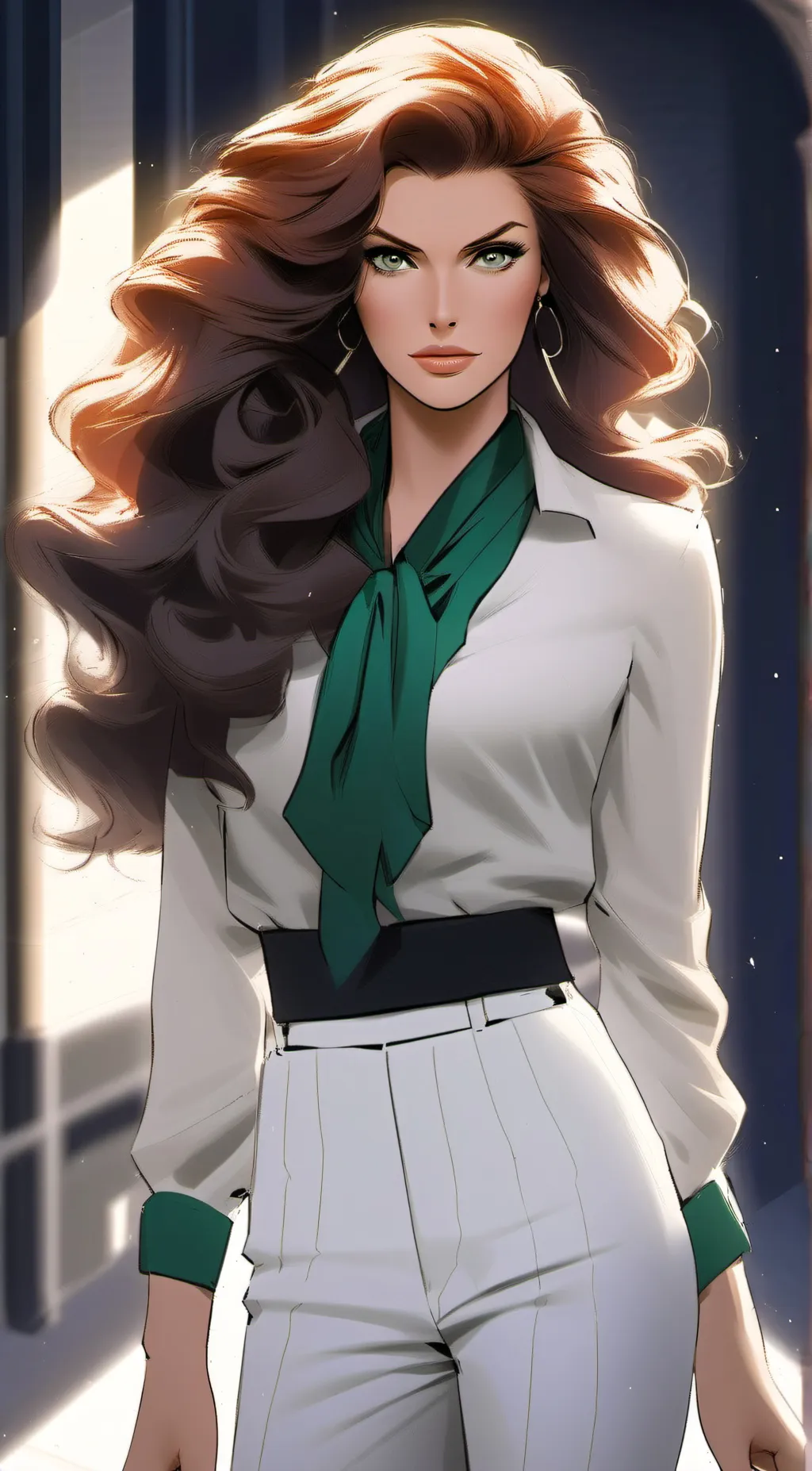 ai character: Kelly Garrett  background