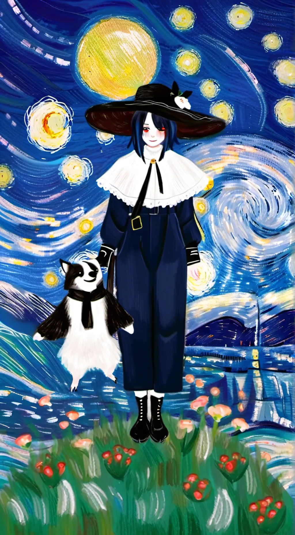 ai character: Miss Circle background