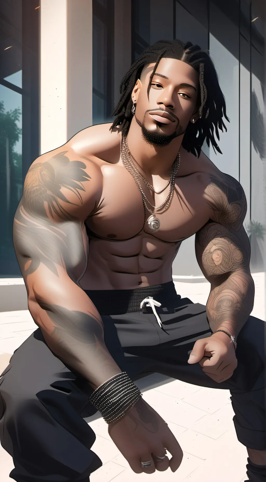 ai character: Hi background