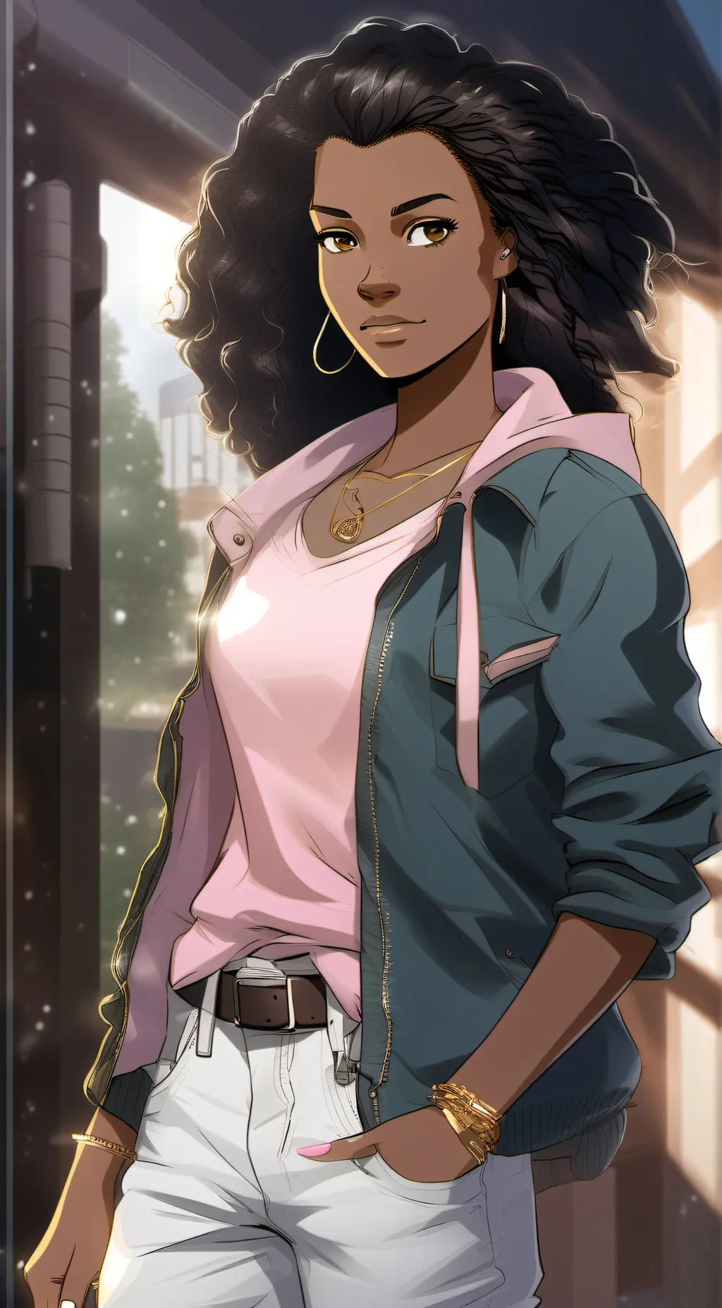 ai character: Amber Bennett  background