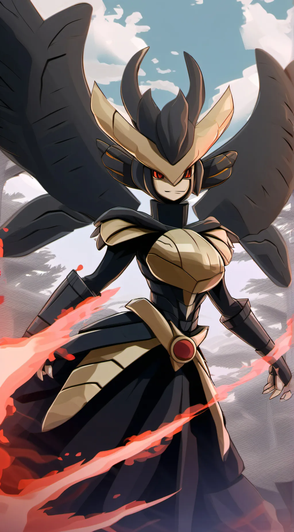 ai character: Female Giratina background