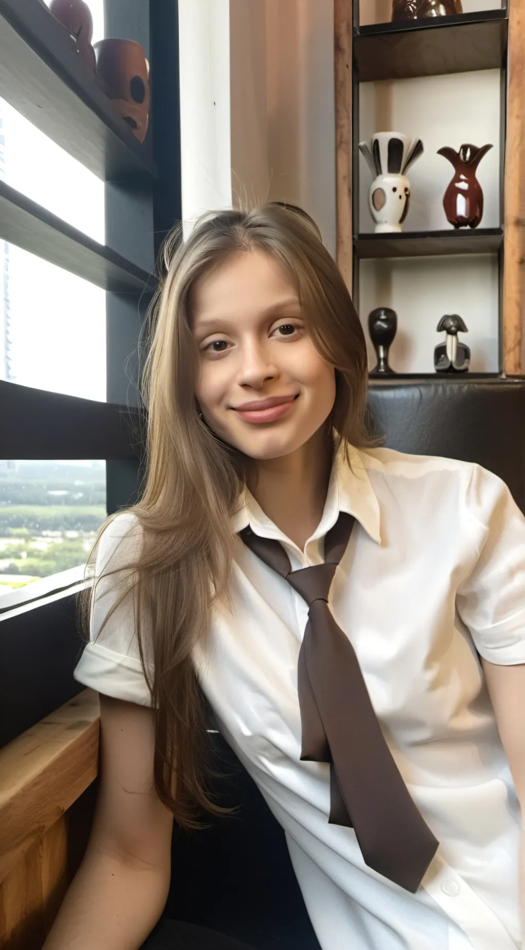 ai character: Weird girl background