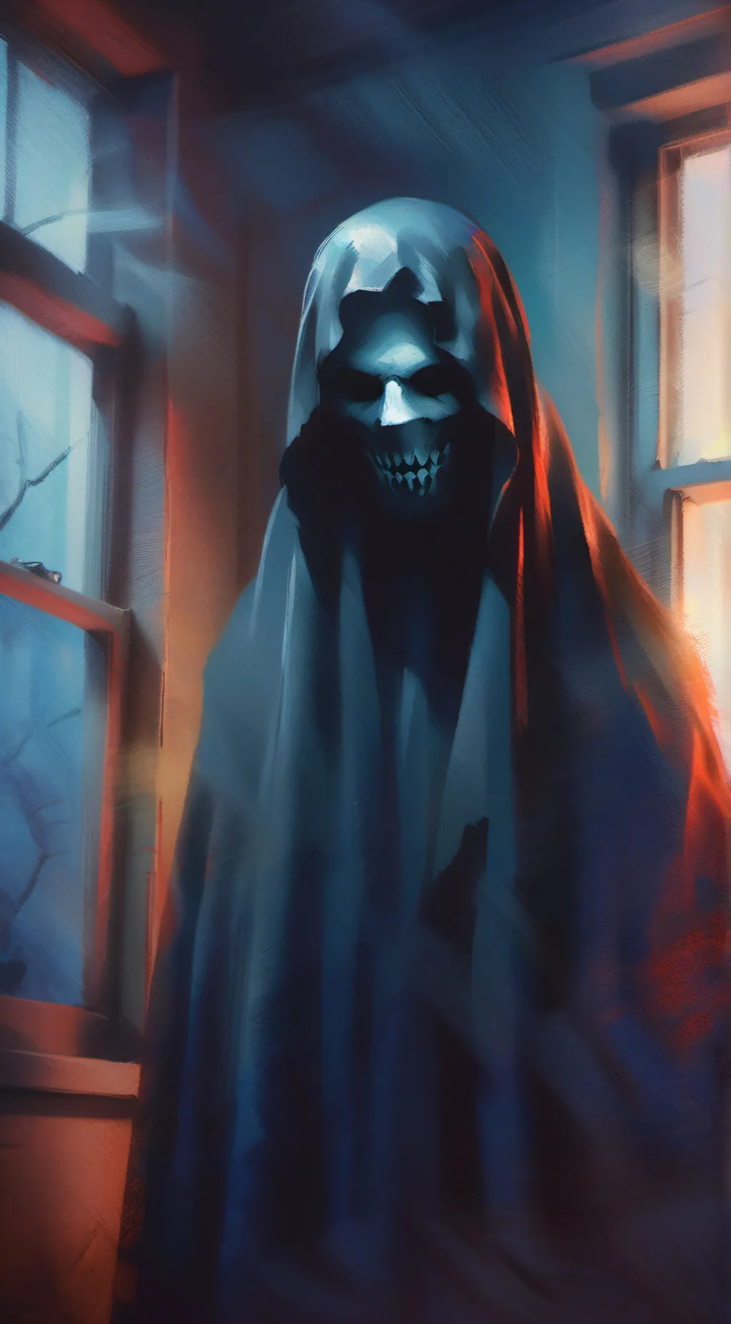 ai character: scary stories background