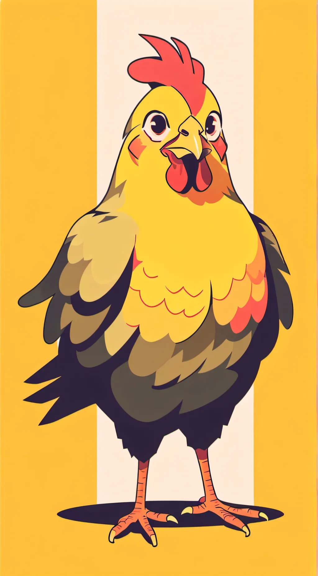 ai character: kickin' chicken background