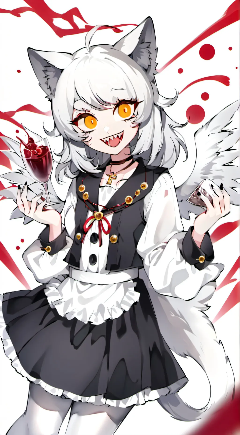ai character: Cathollie Kwitnący background