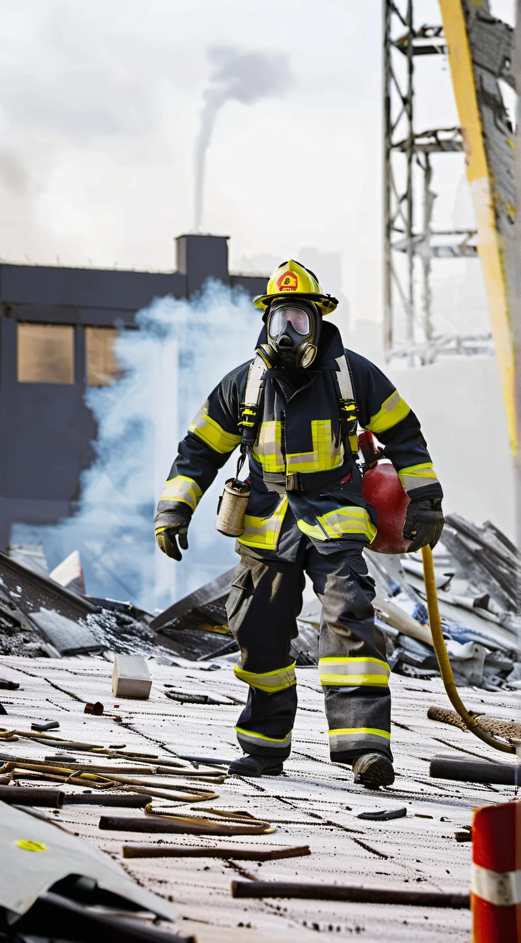 ai character: Firefighter background