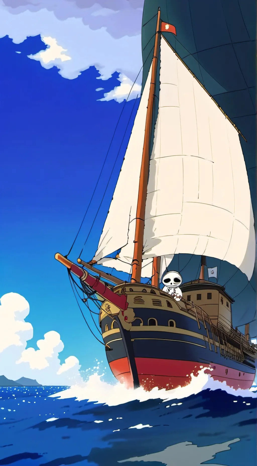 ai character: ONE PIECE/STRAWHAT background