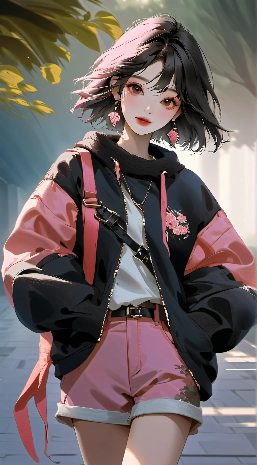 ai character: moon background