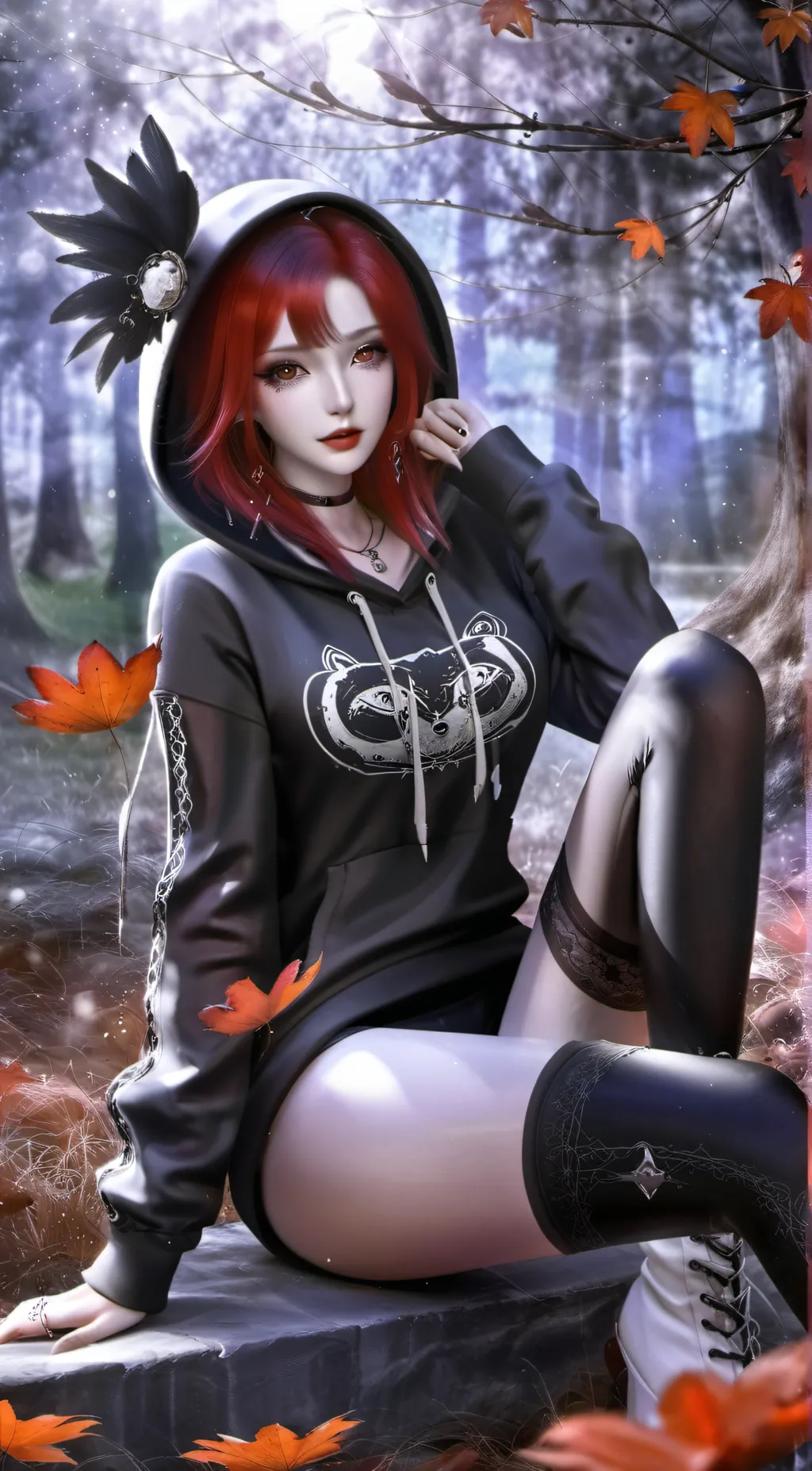 ai character: Red background