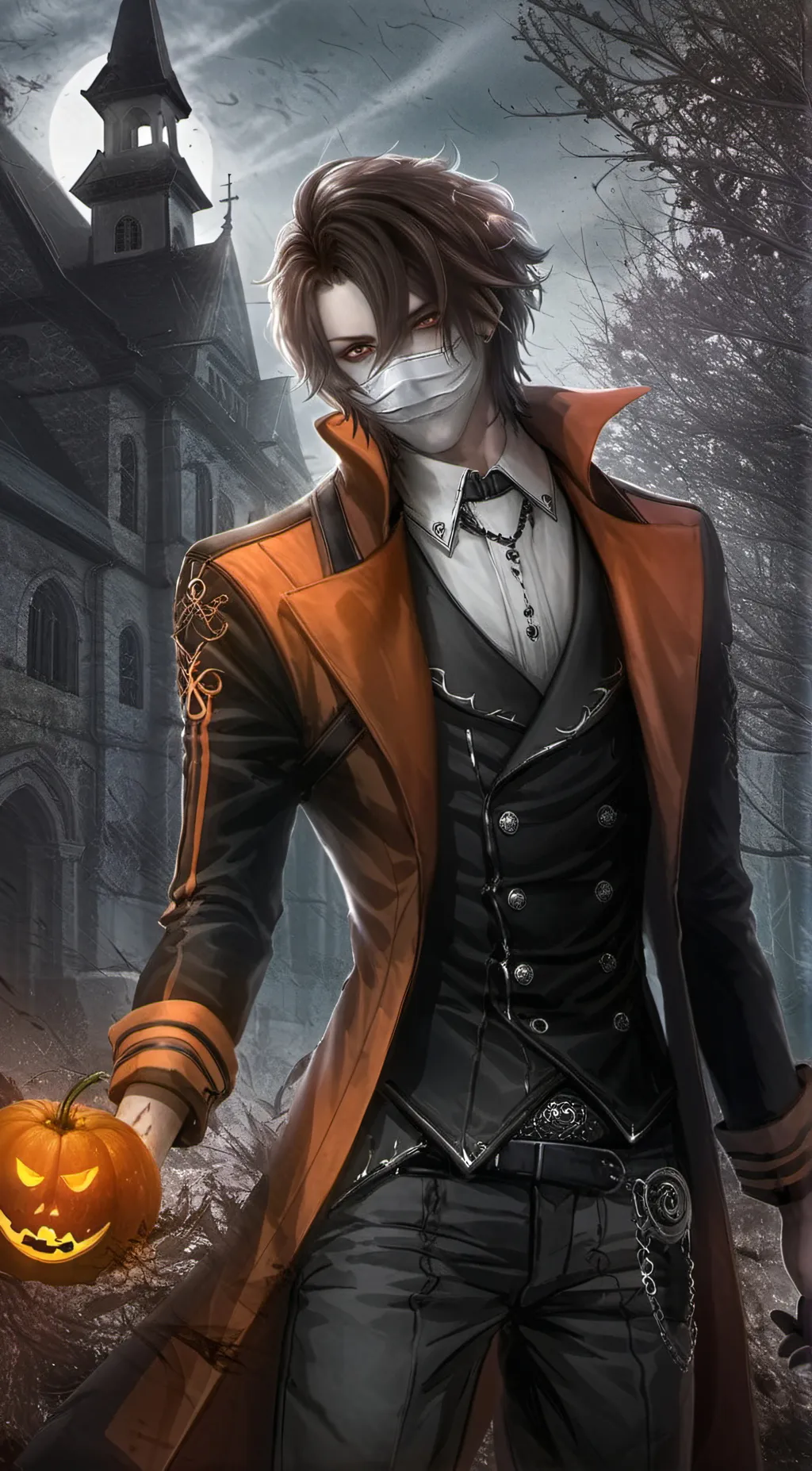 ai character: masky  background