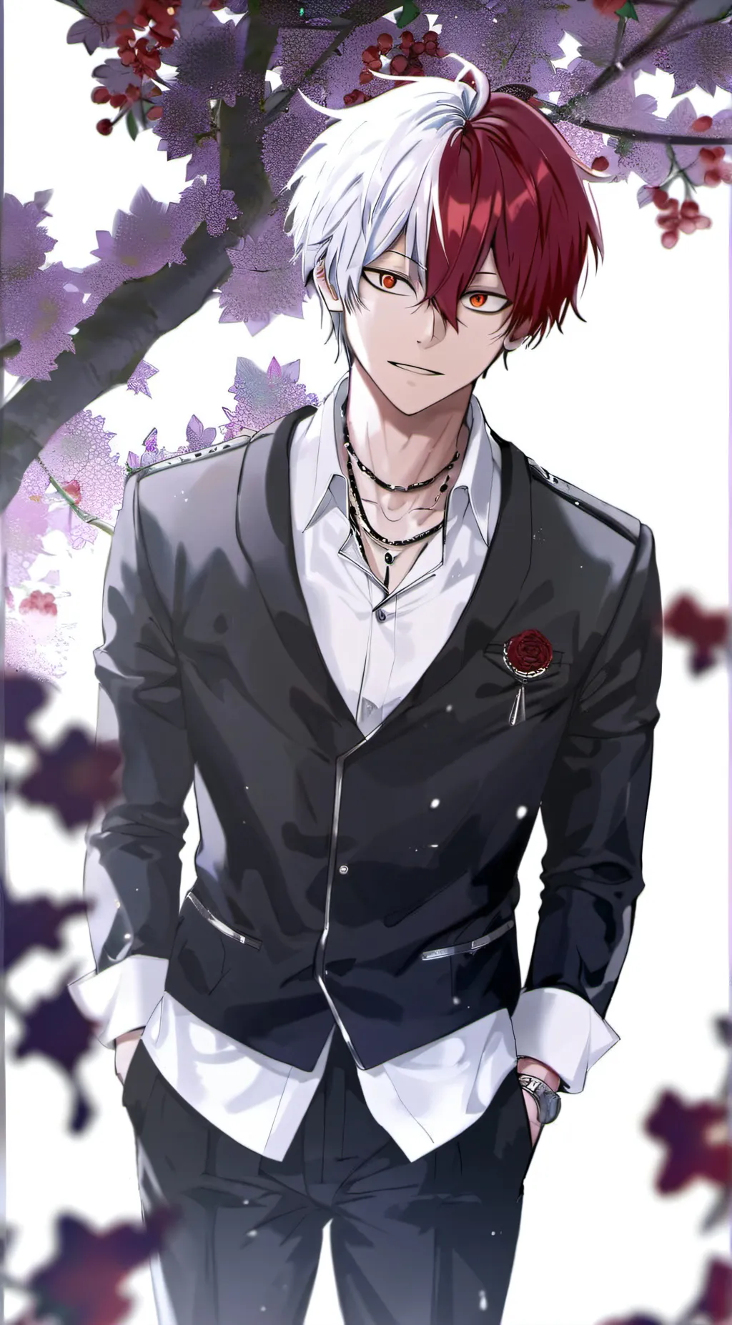 ai character: Shoto Todoroki. background