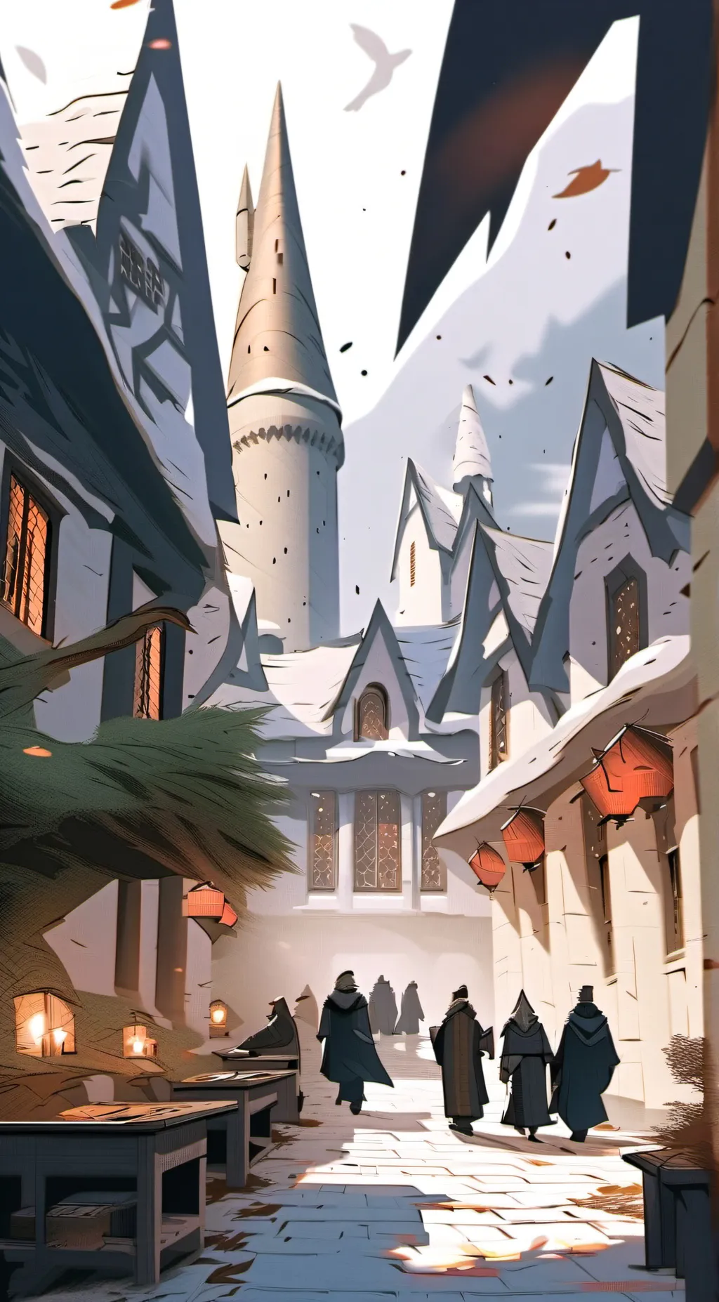 ai character: Hogwarts background