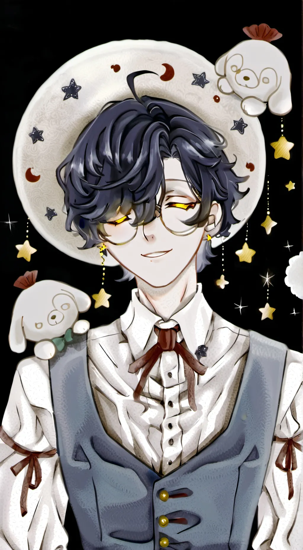ai character: Moon background