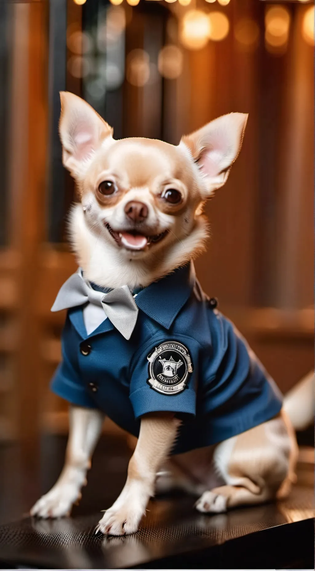 ai character: chihuahua pup acad background