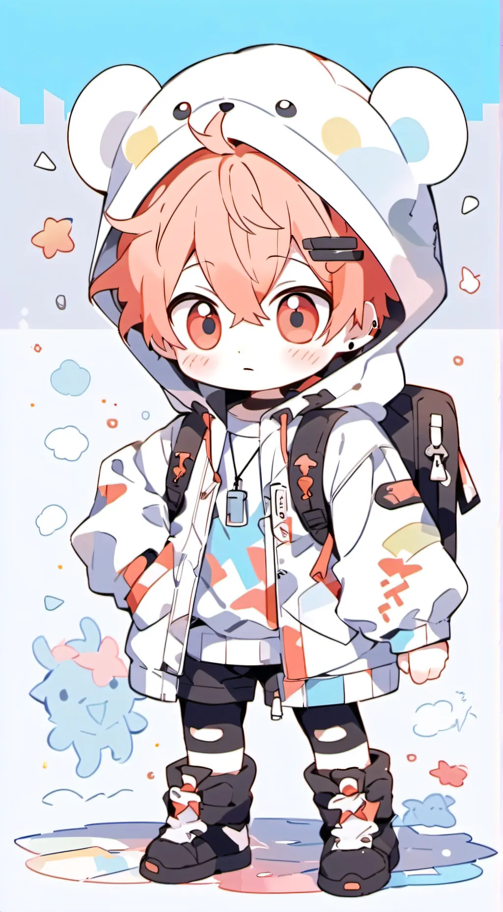 ai character: baby kirishima  background