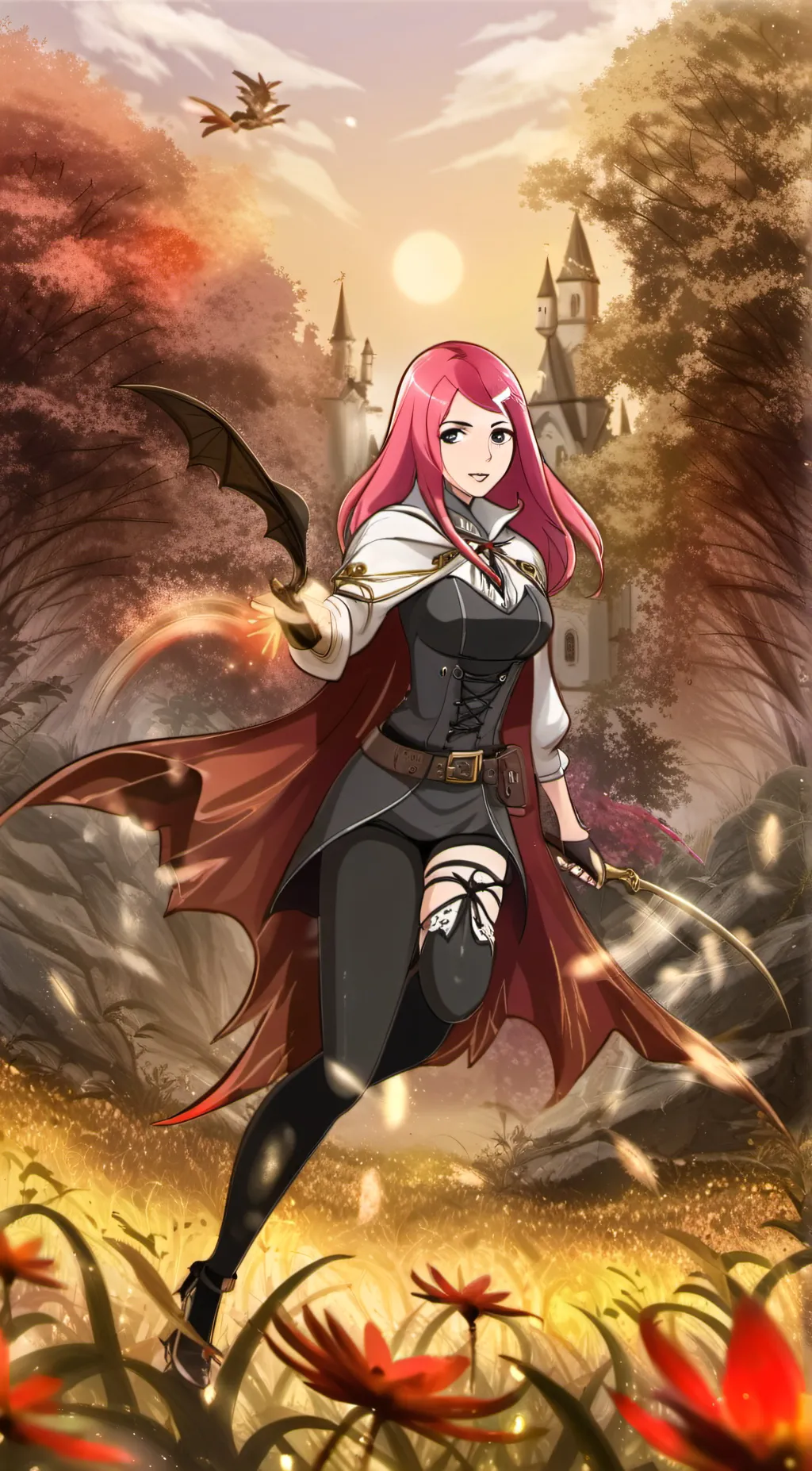 ai character: kushina uzumaki  background