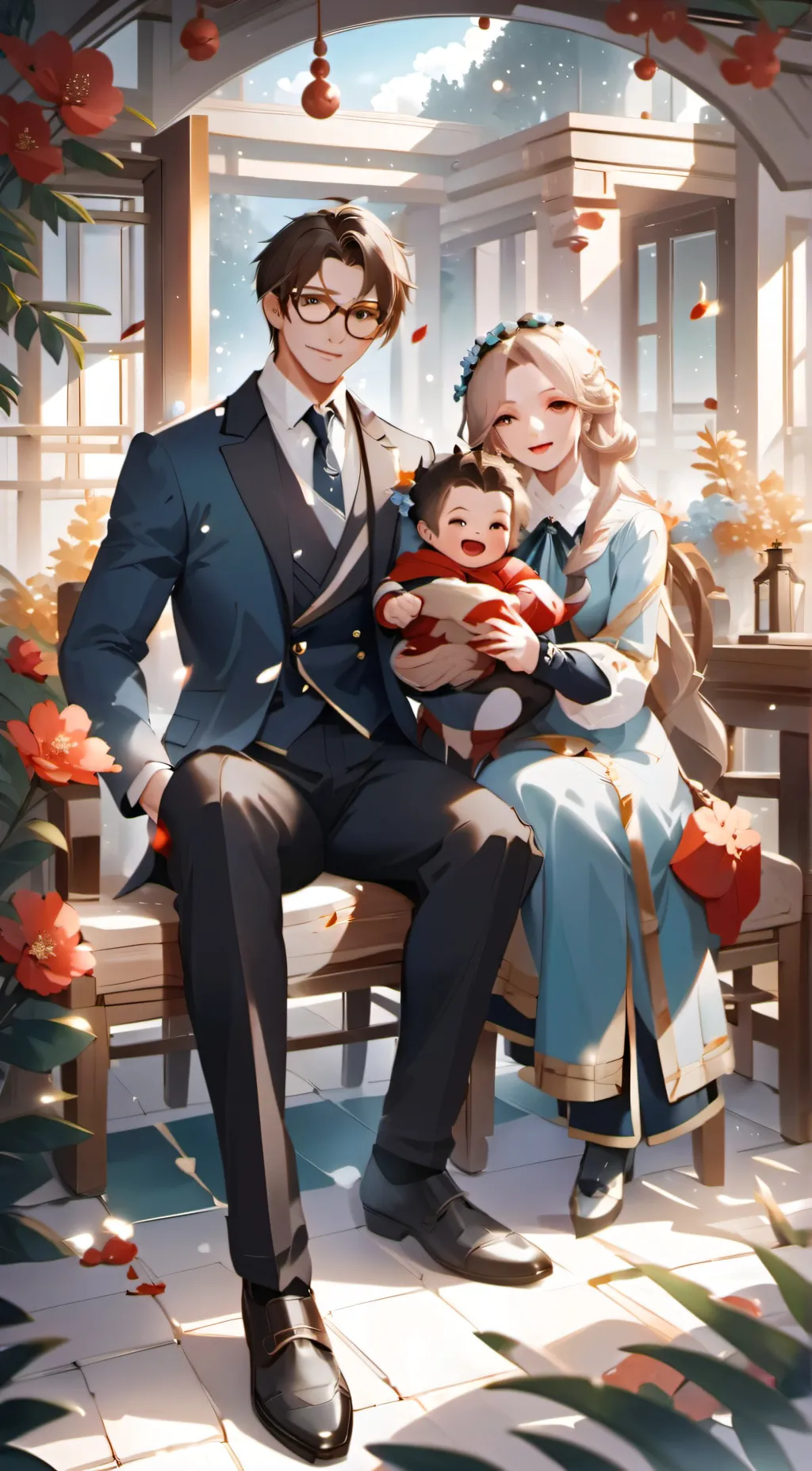 ai character: Rich family  background