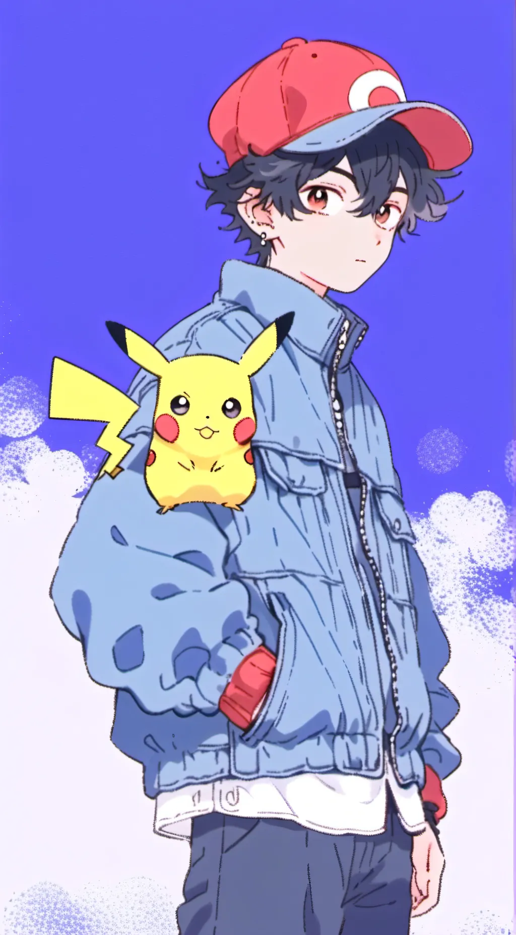 ai character: Ash Ketchum background