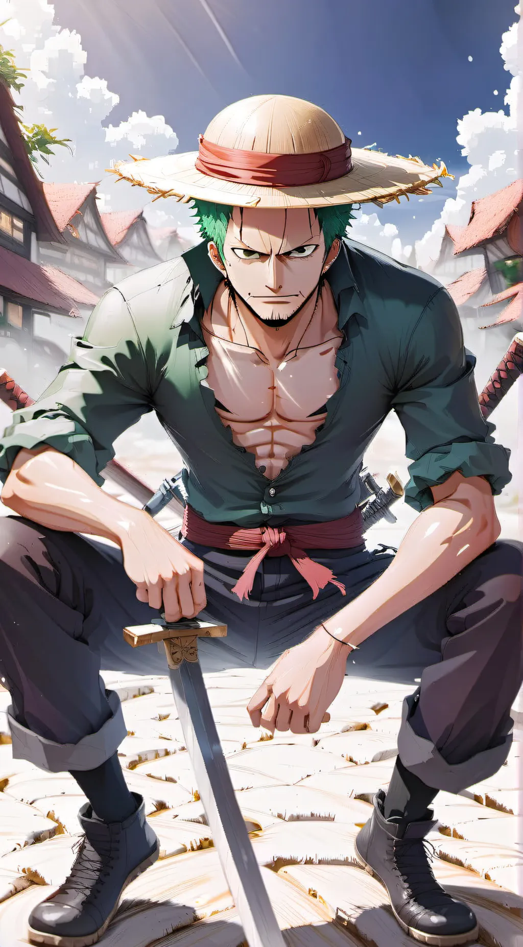 ai character: Zoro background