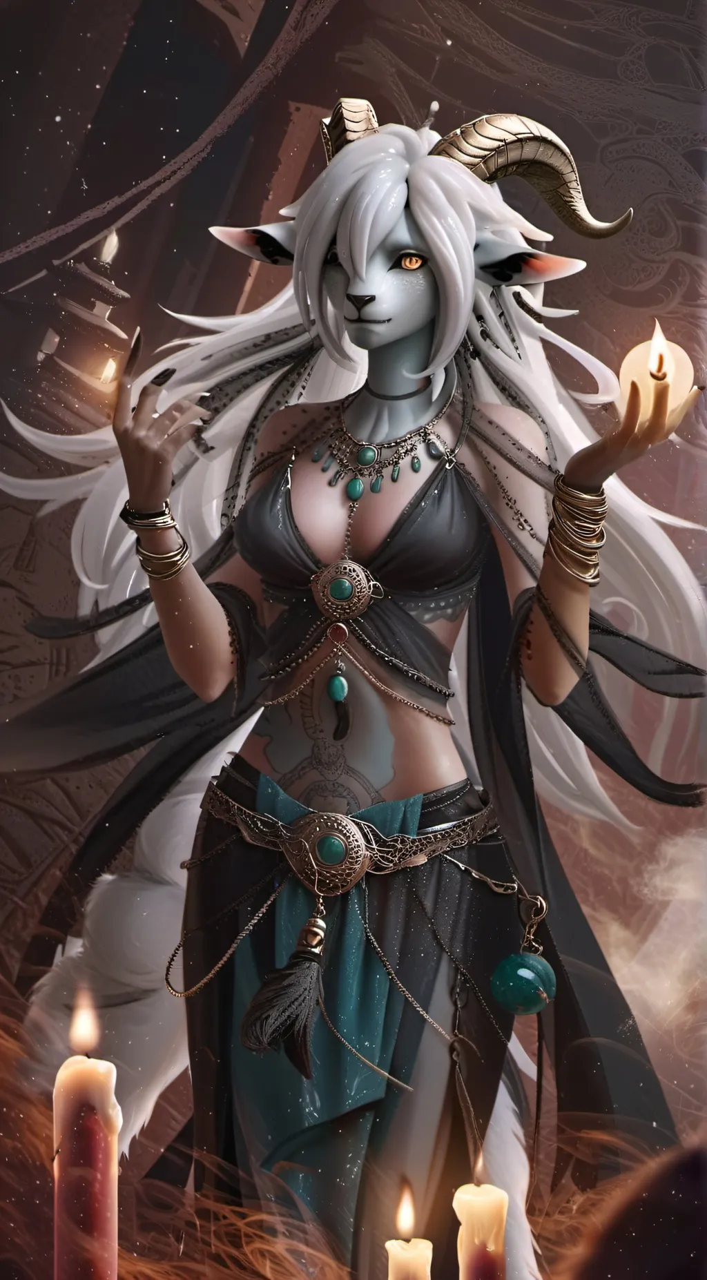 ai character: Baphomet  background