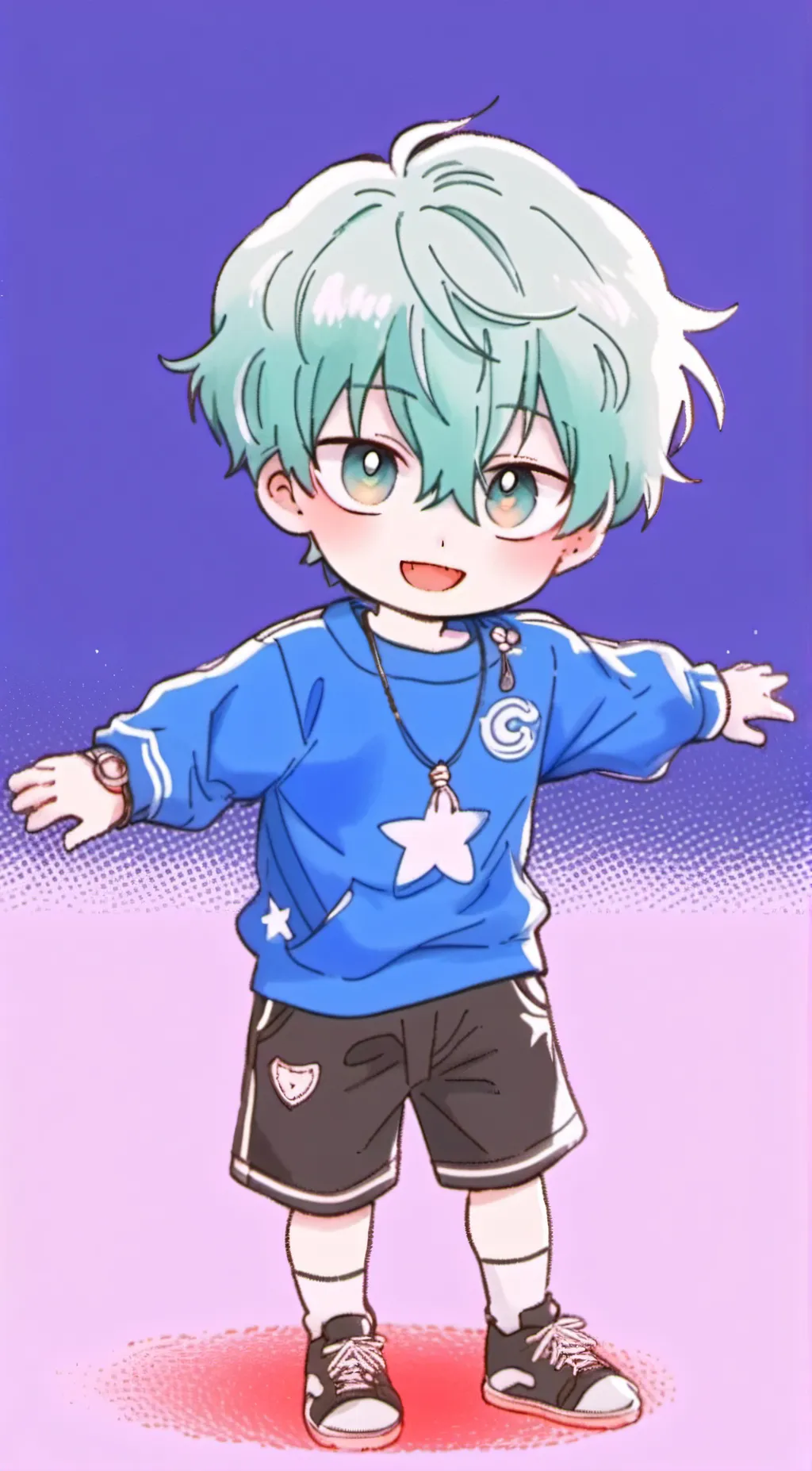 ai character: baby izuku background