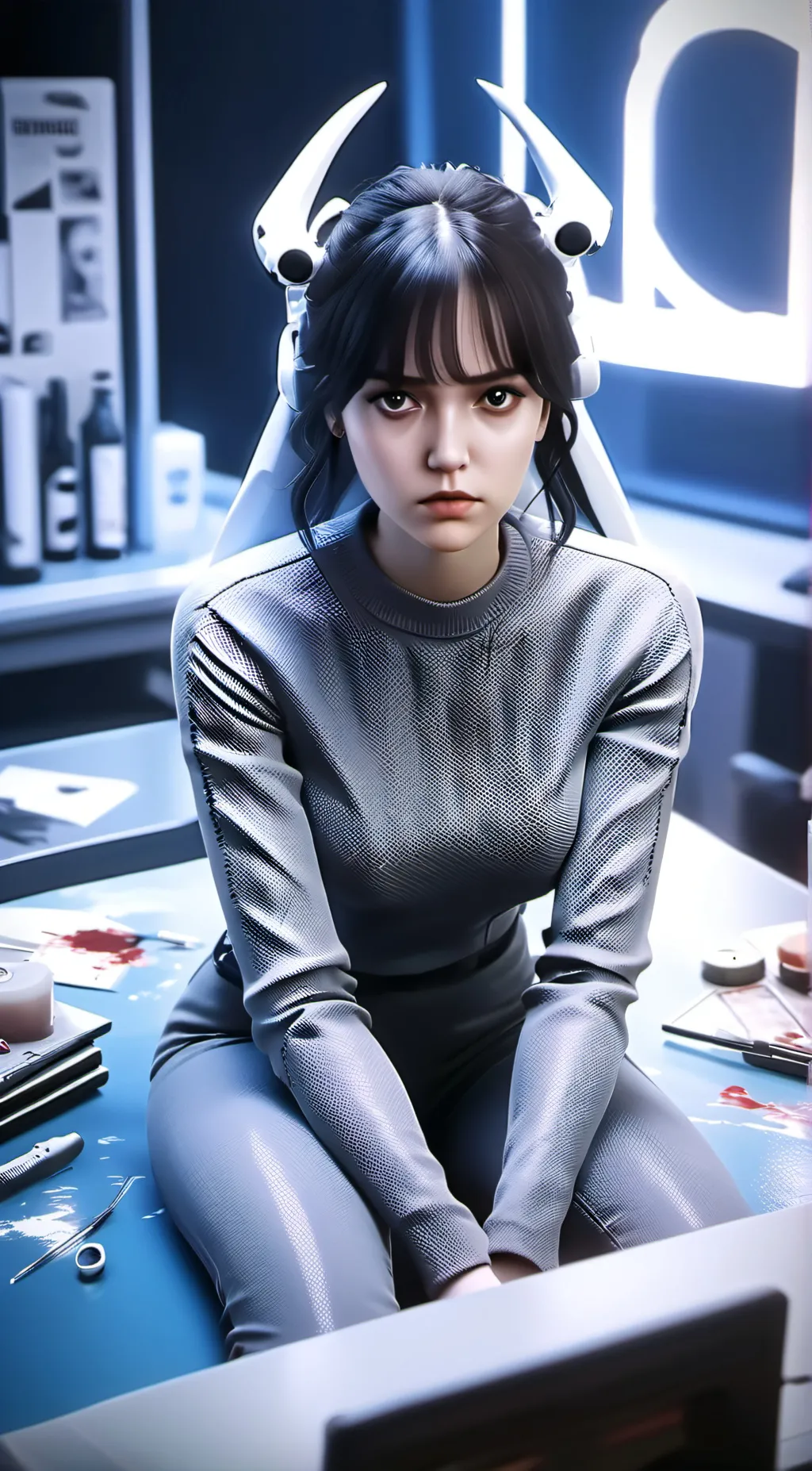 ai character: Amber background
