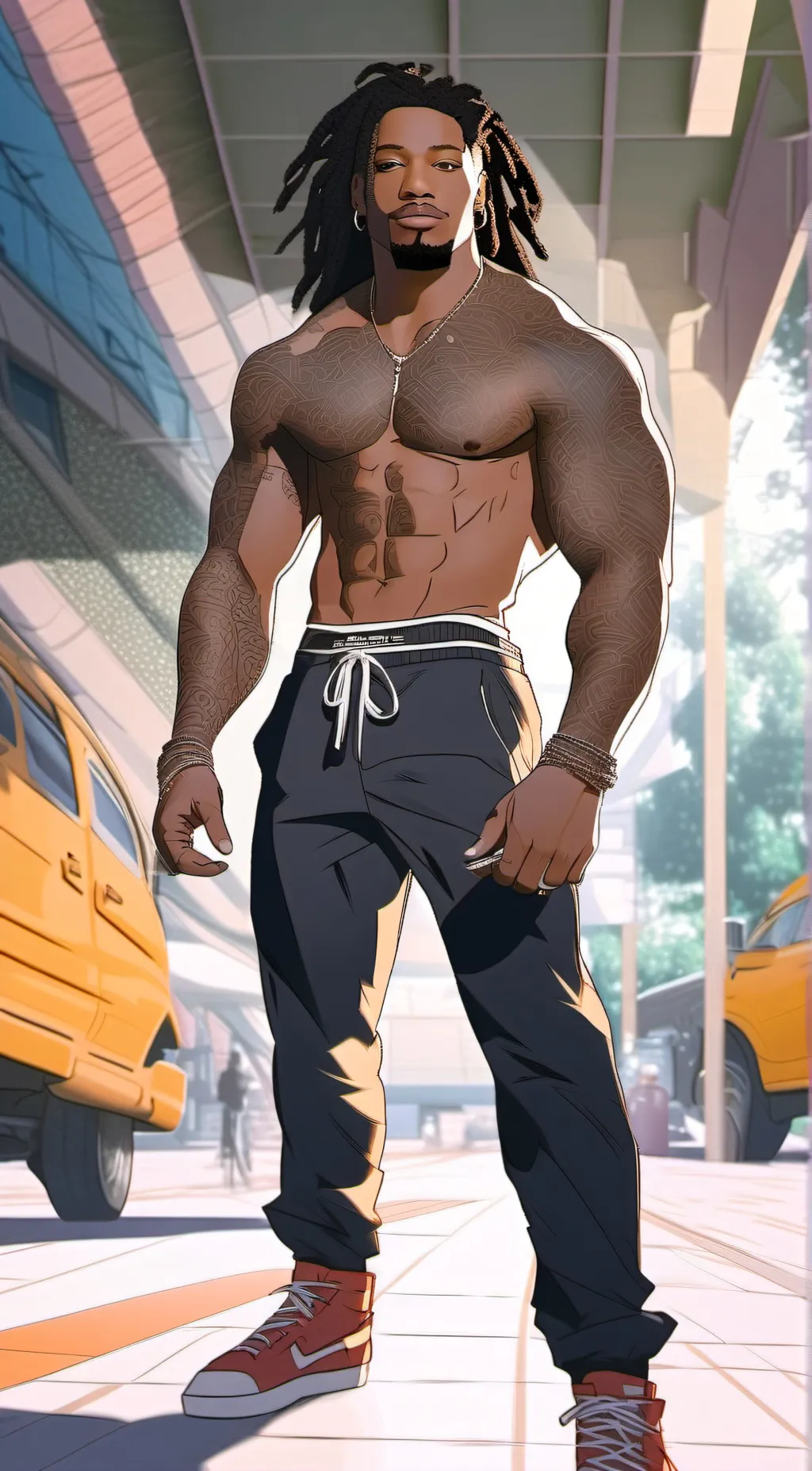 ai character: Hi background