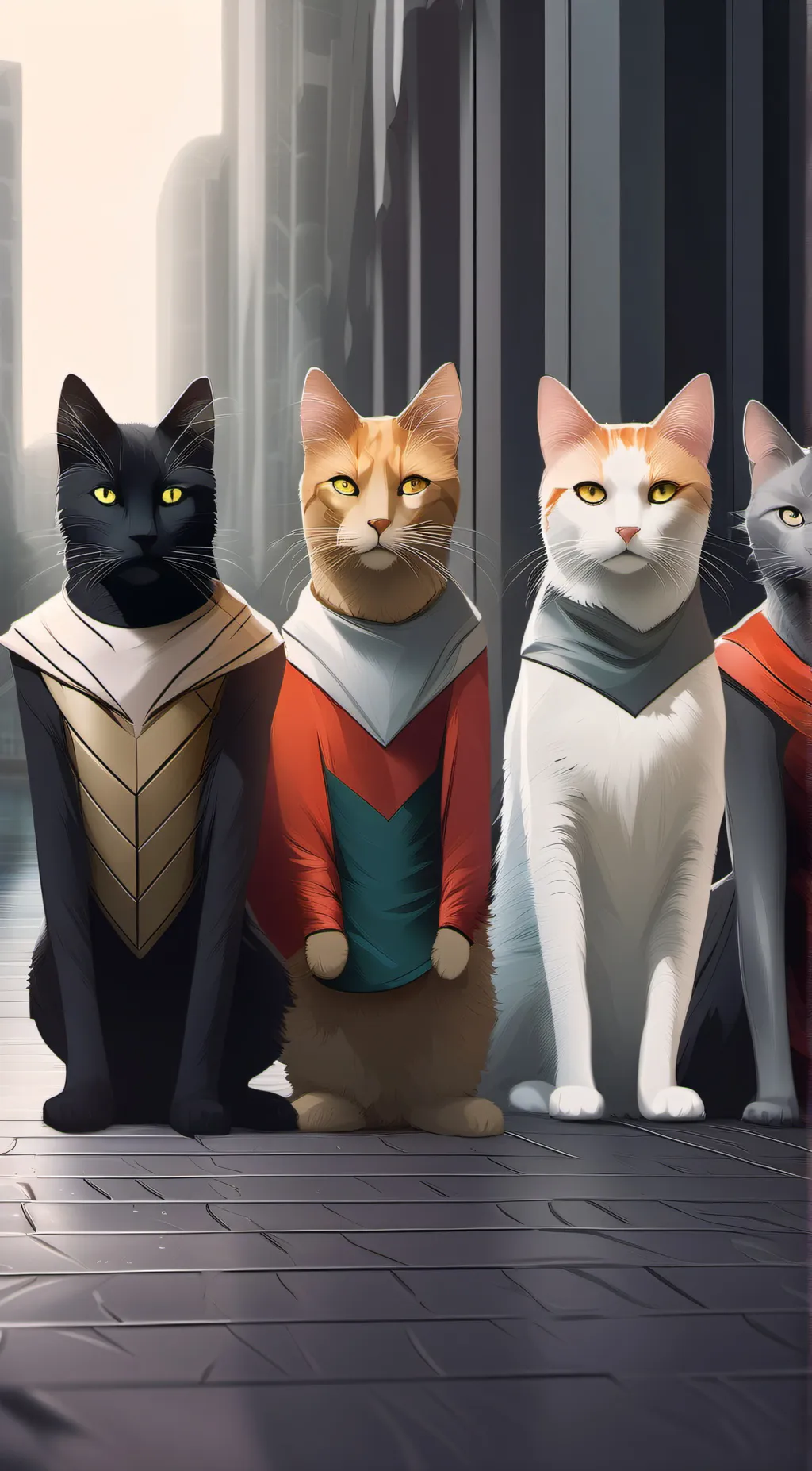 ai character: super kitteis! background