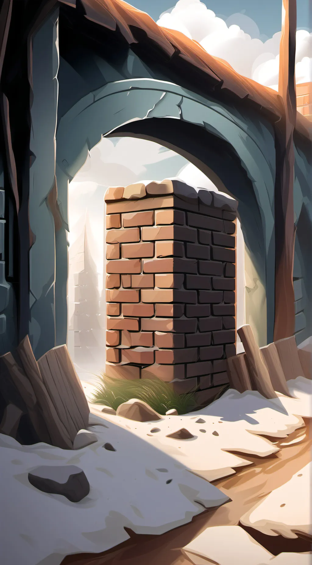 ai character: a wall background