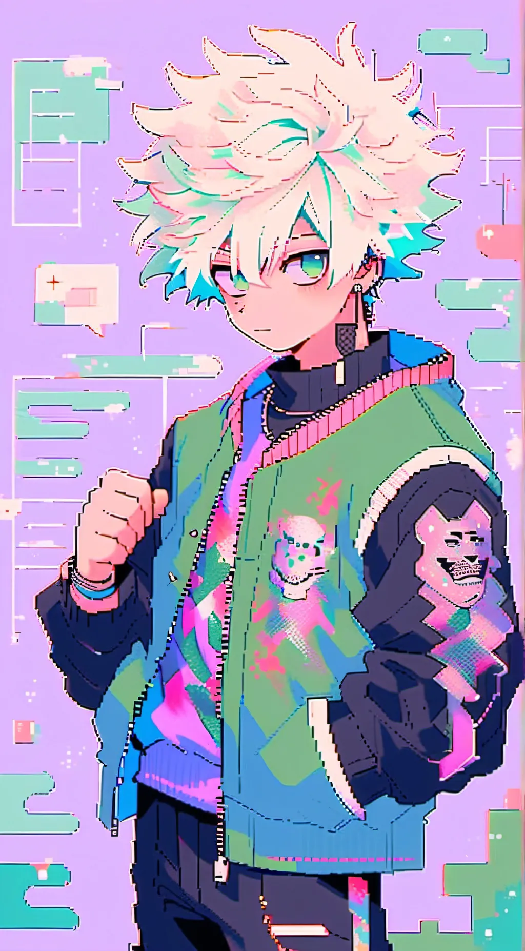 ai character: Bakugo mha background