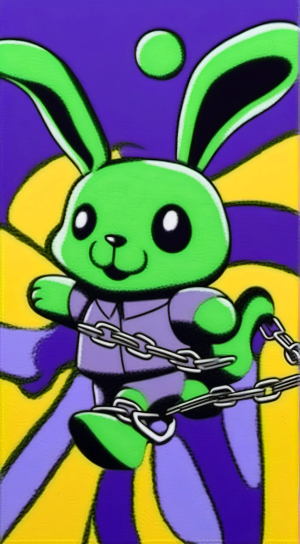 ai character: Hoppy hopscotch  background