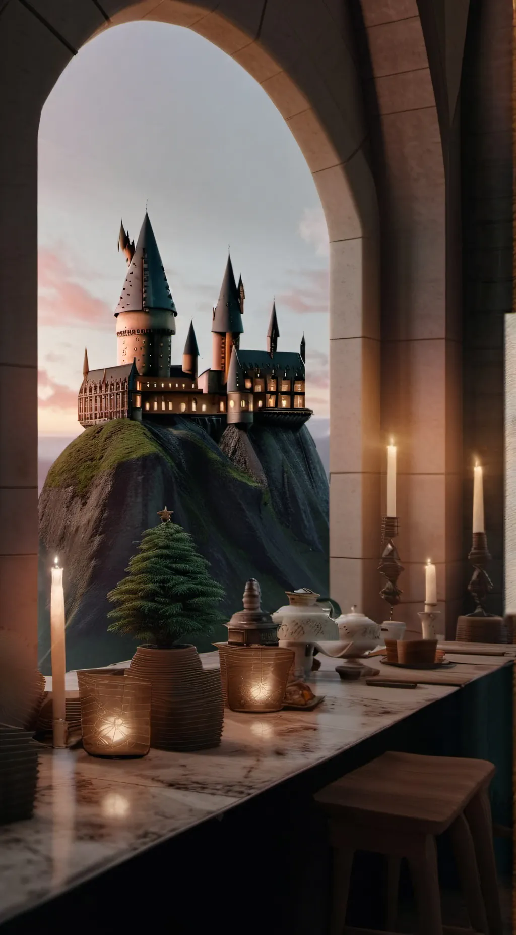 ai character: Hogwarts background