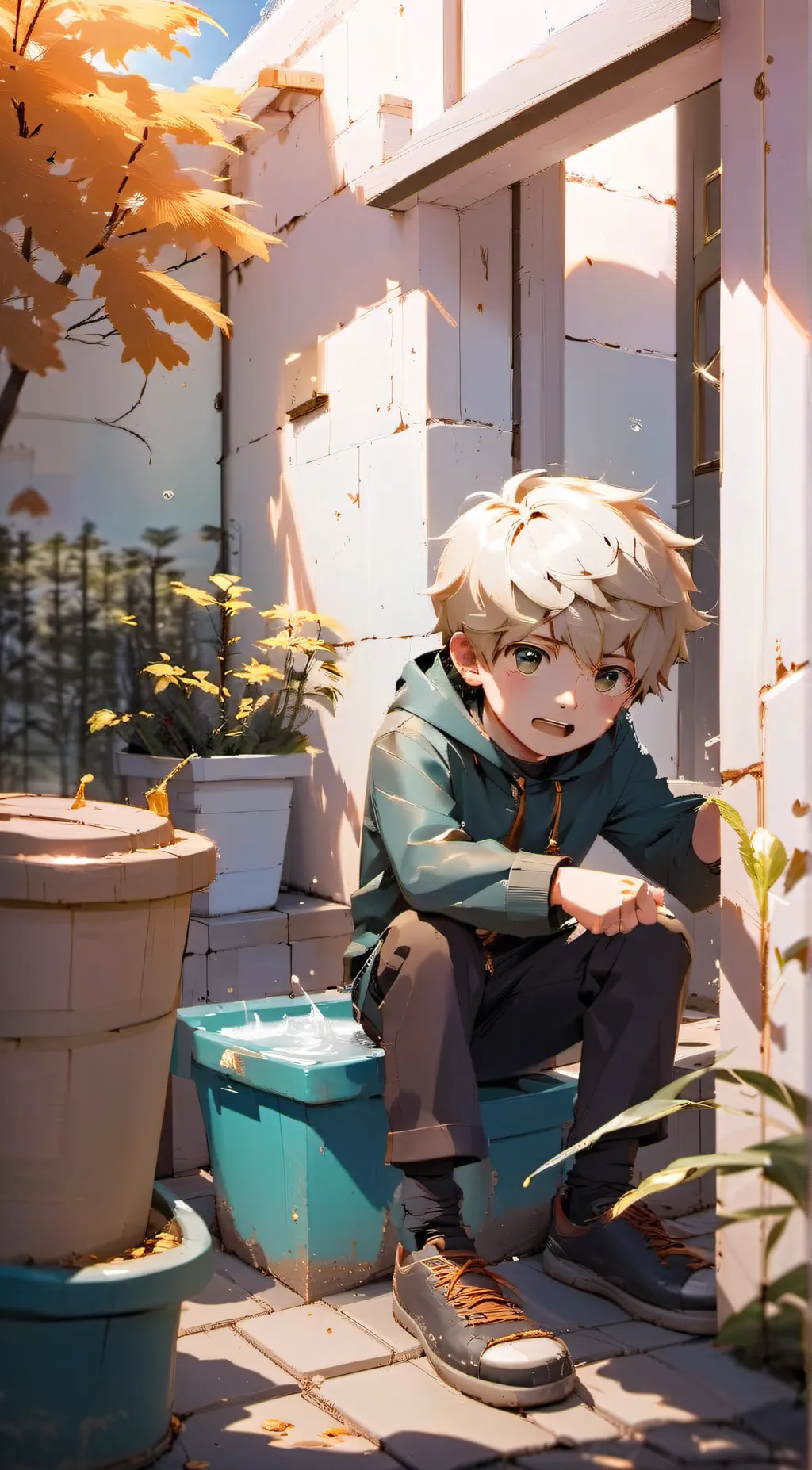 ai character: a boy background
