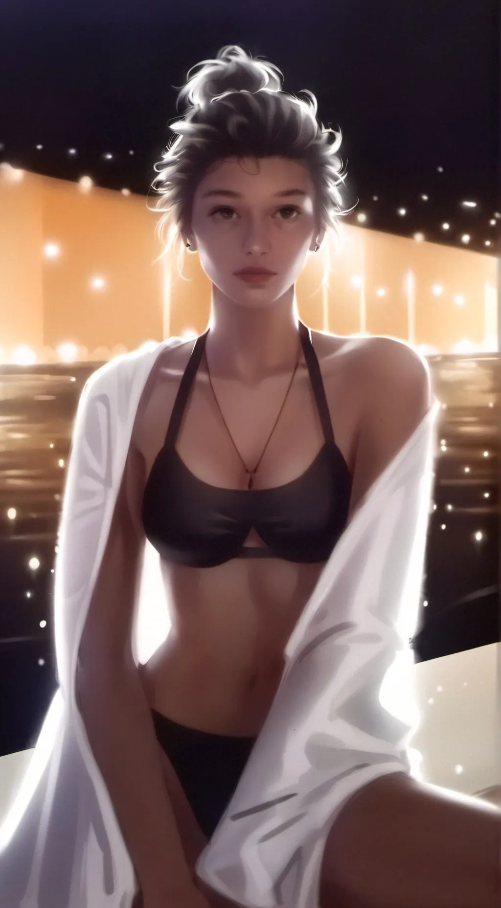 ai character: girl clothes background