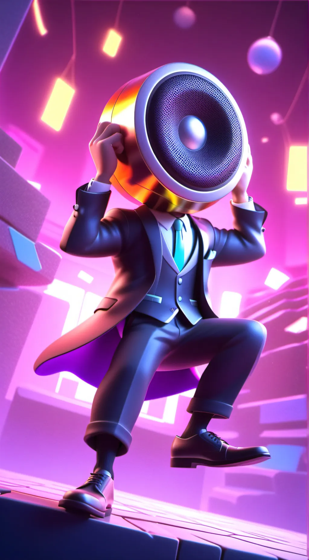 ai character: speaker men background