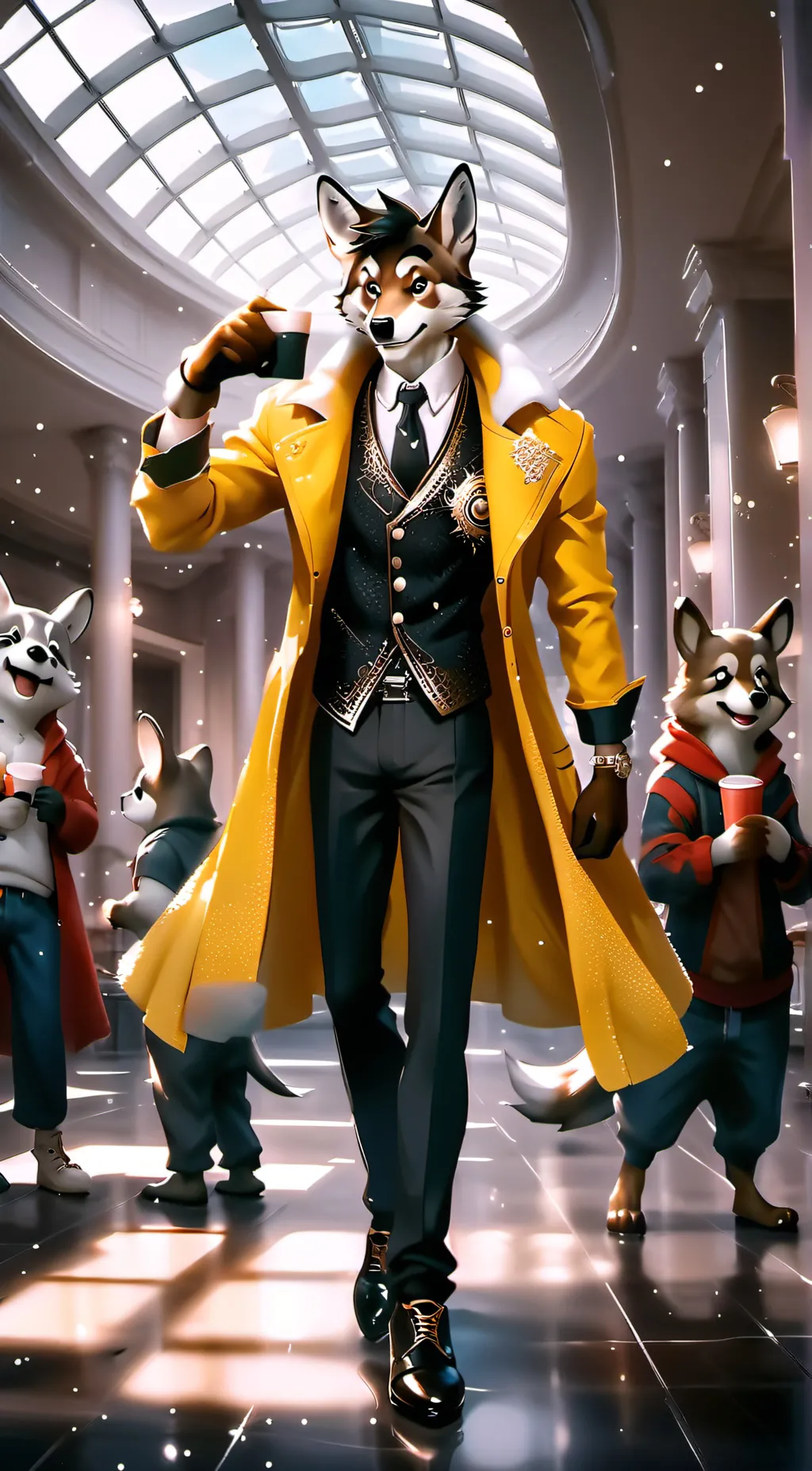 ai character: Furry Con background