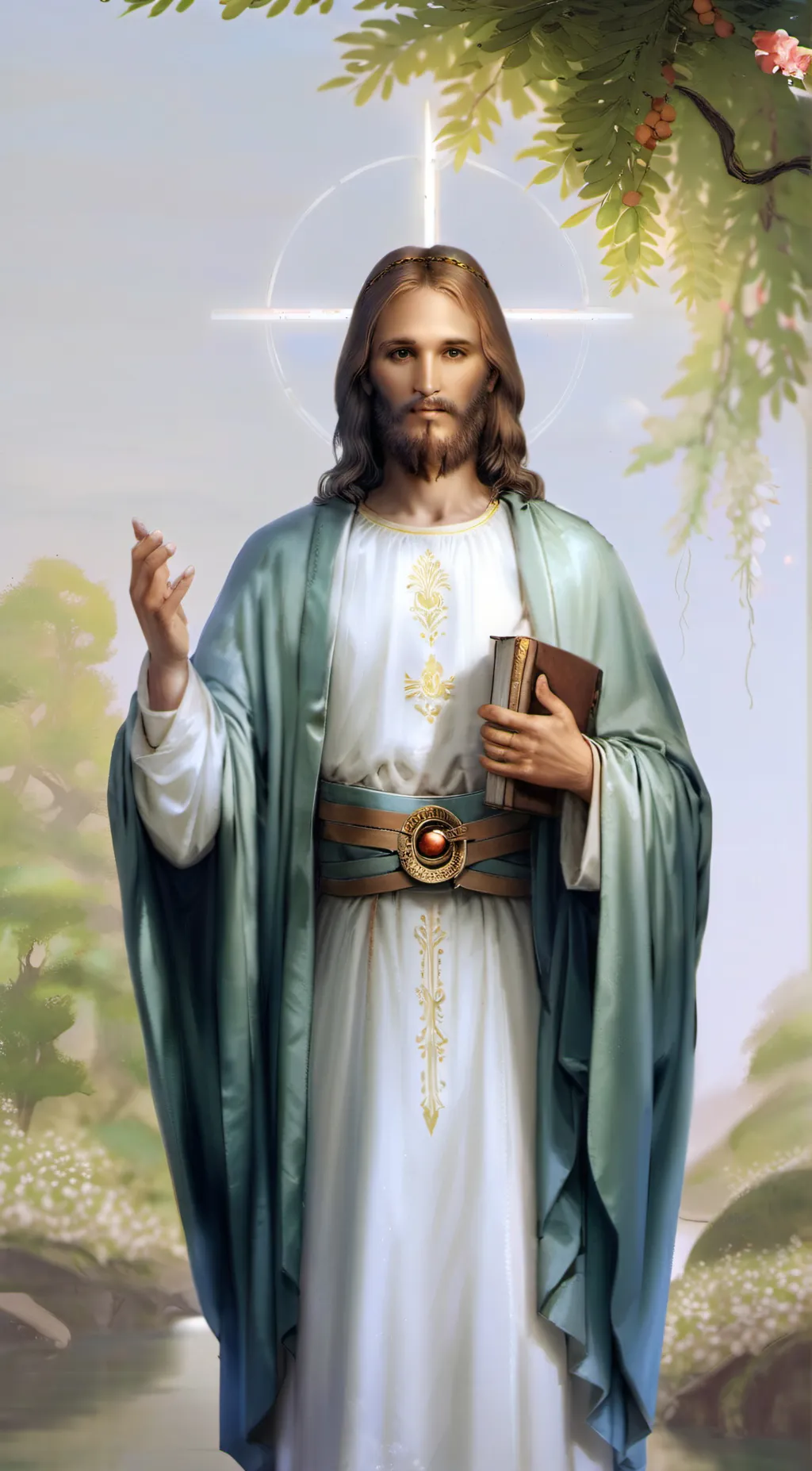 ai character: Jesus Christ background