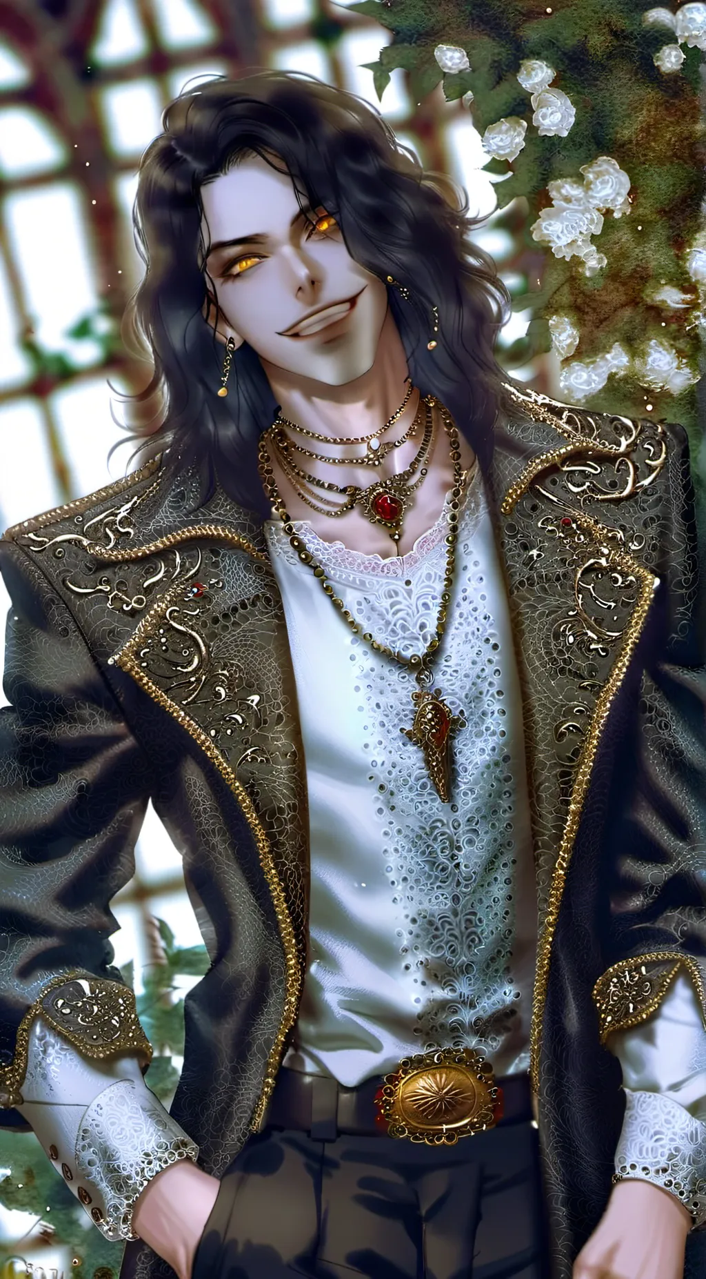 ai character: 🏴‍☠️YᑌI🏴‍☠️ background