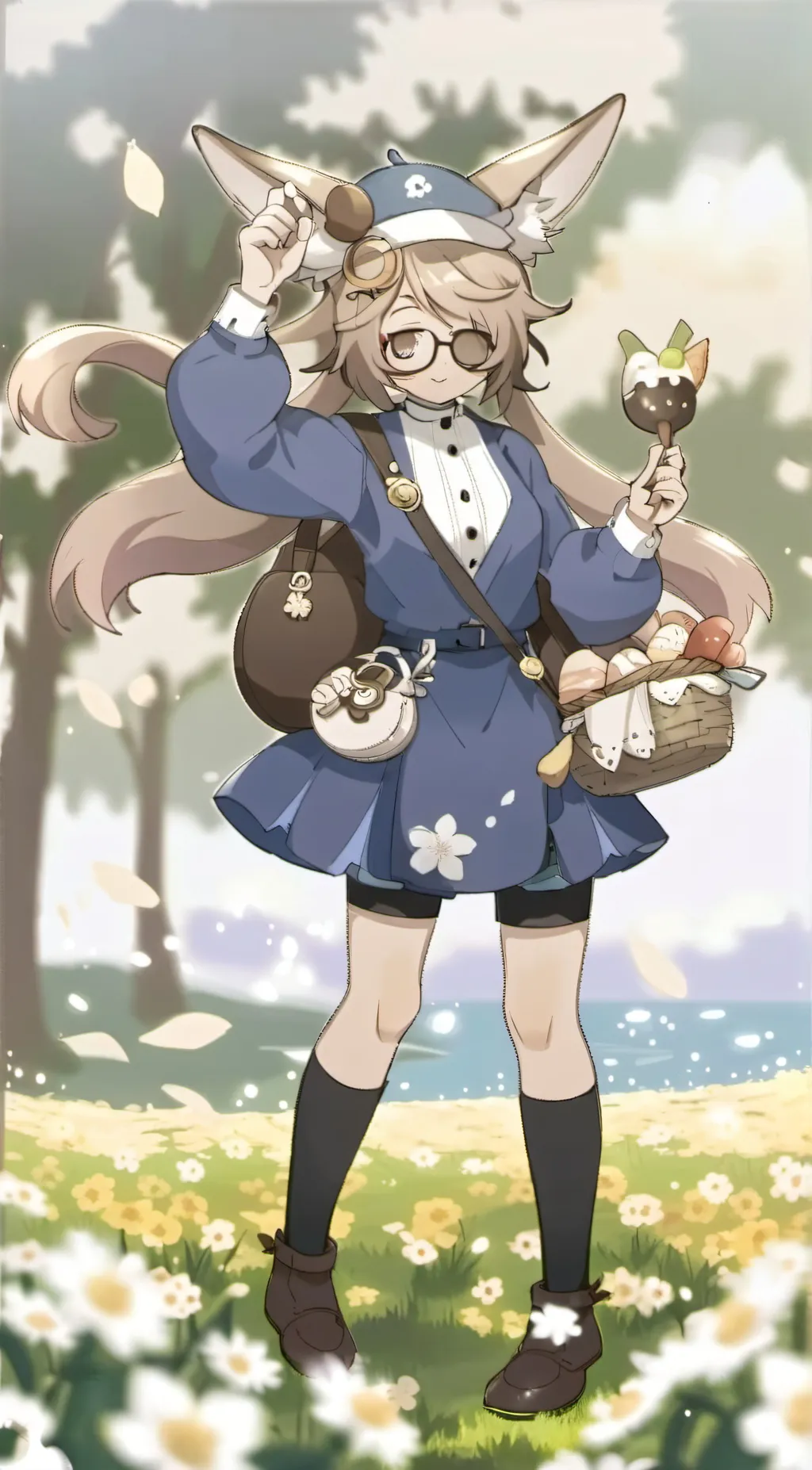 ai character: olive background