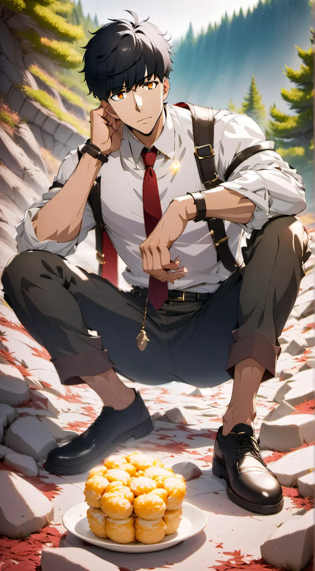 ai character: Mash,Burnhead,💪, background