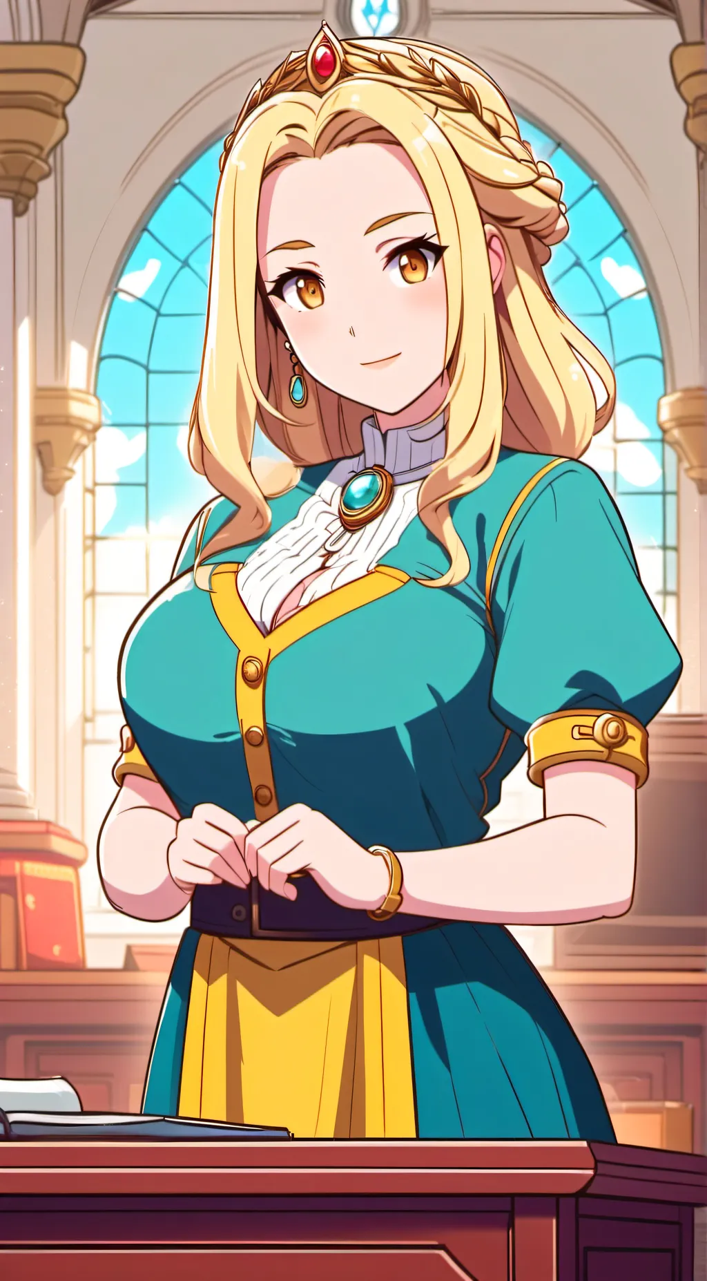 ai character: Guild Receptionist background