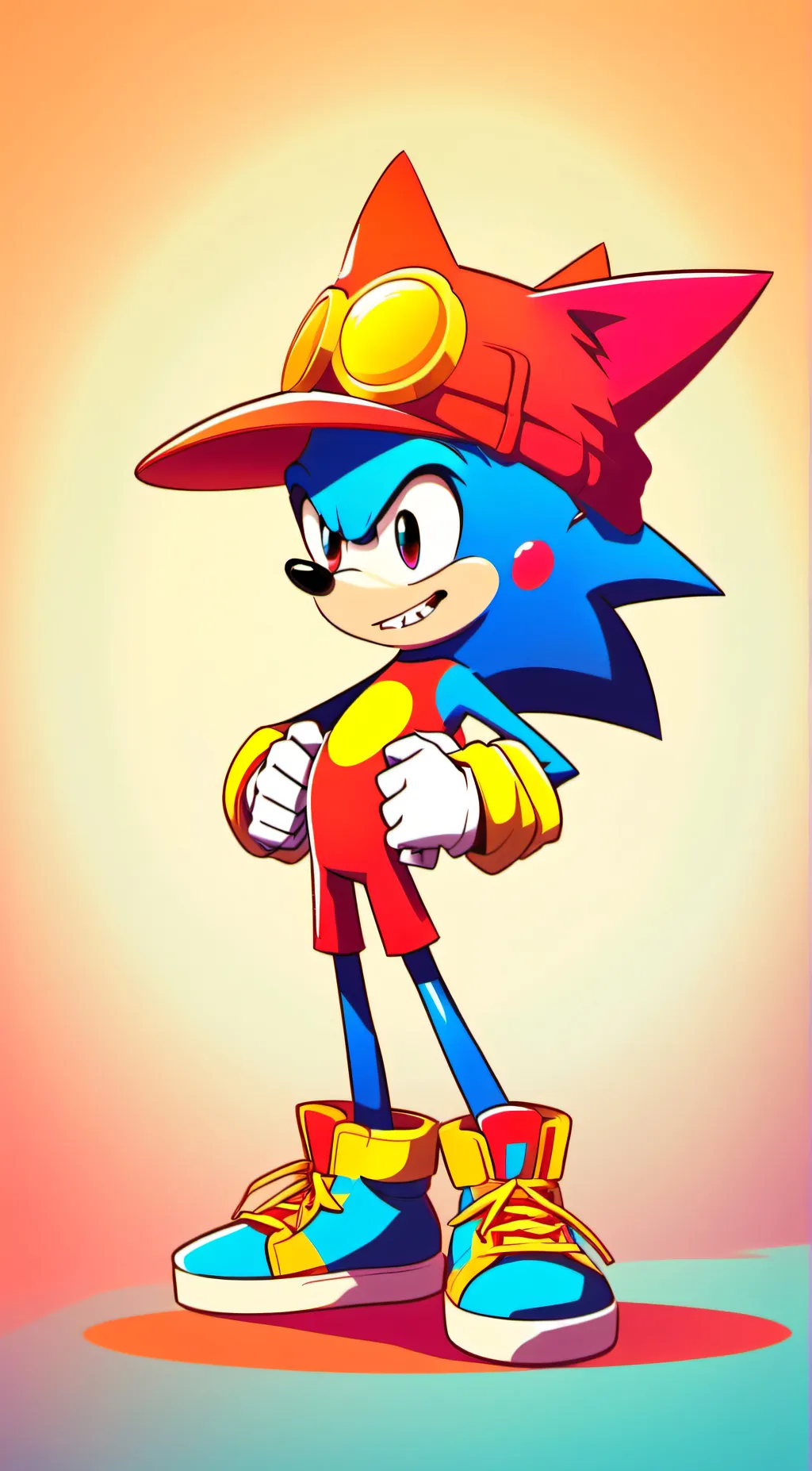 ai character: SONIC THE HEDGEHOG background